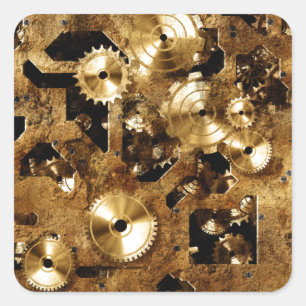 Adesivo Quadrado Steampunk