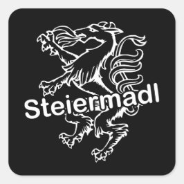 Adesivo Quadrado Steiermark Österreich Steirermadl Panther
