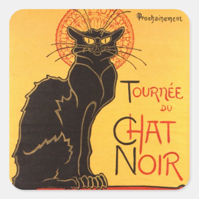 Adesivo Quadrado Steinlen: Chat Noir (Frente)