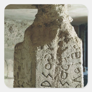 Adesivo Quadrado Stele com o texto de uma lei sagrado