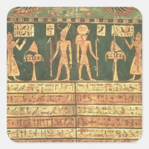 Adesivo Quadrado Stele de Horsiese, período atrasado (madeira