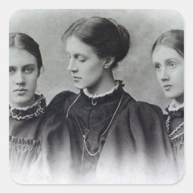 Adesivo Quadrado Stella, Vanessa e Virgínia Stephen, c.1896 (Frente)