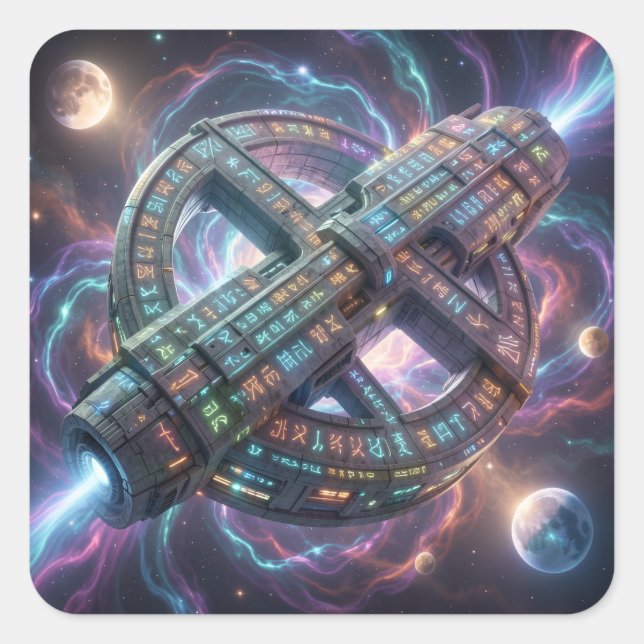 Adesivo Quadrado Stellar Path – Journey Through the Universe´8 (Frente)