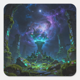 Adesivo Quadrado Sternenpfad – Reise durch das Universum