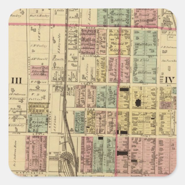 Adesivo Quadrado Steubenville, Ohio (Frente)