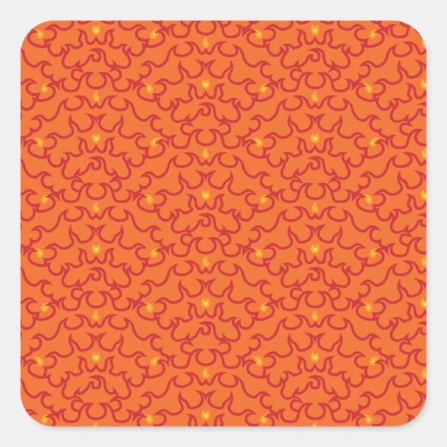 Adesivo Quadrado Stick Arches de Fogo (Frente)