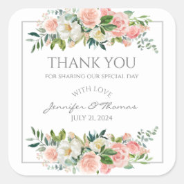 Adesivo Quadrado Sticker A Magic Rosa Garden