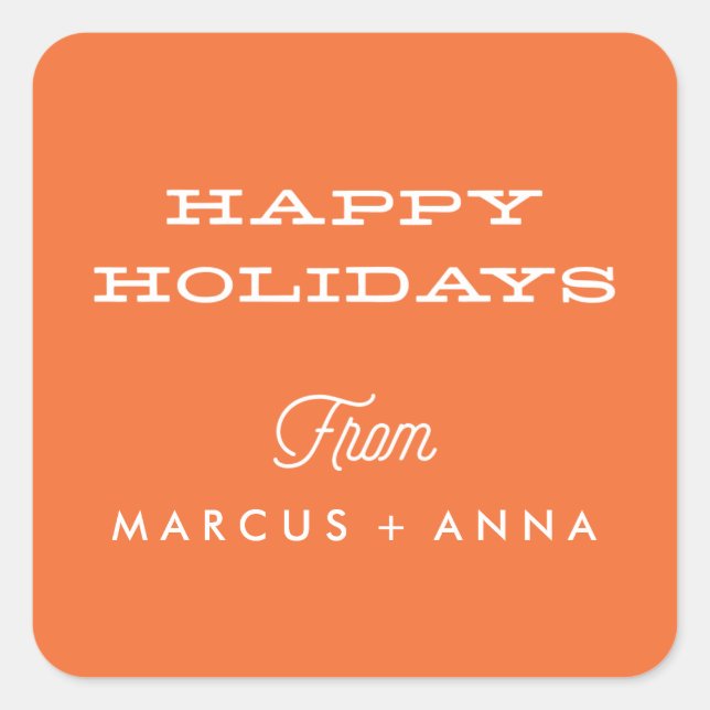 Adesivo Quadrado Sticker de Feriados Felizes (Frente)