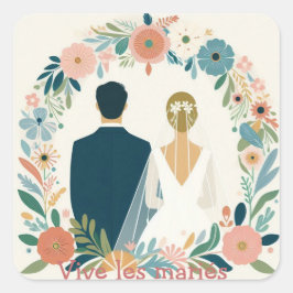 Adesivo Quadrado Sticker de mariés