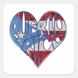 Adesivo Quadrado Sticker de Sinalizador de Porto Rico