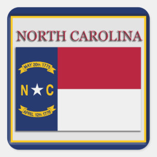 Adesivo Quadrado Sticker Design do Estado da Carolina do Norte