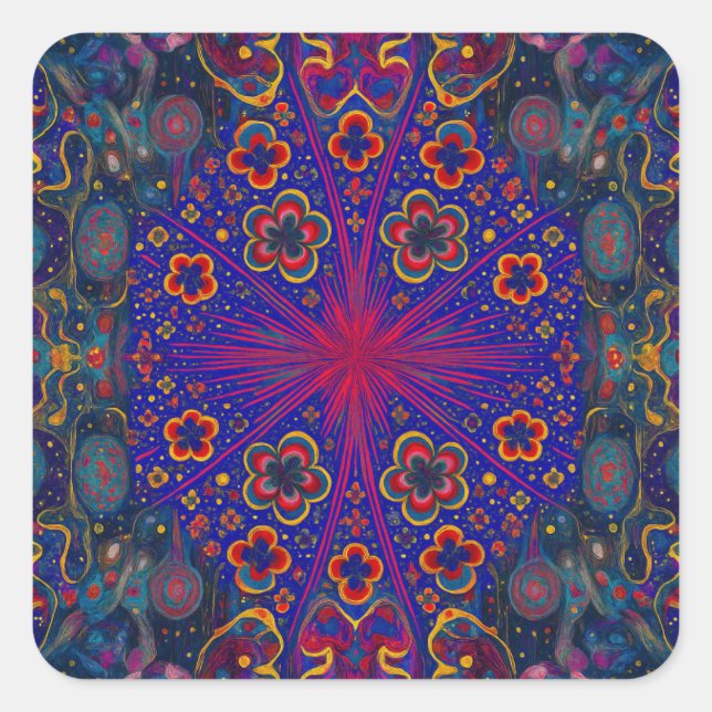 Adesivo Quadrado sticker - designer artistic sticker (Frente)