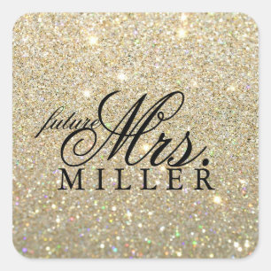 Adesivo Quadrado Sticker - Futuro do Glitter Fab Sra.