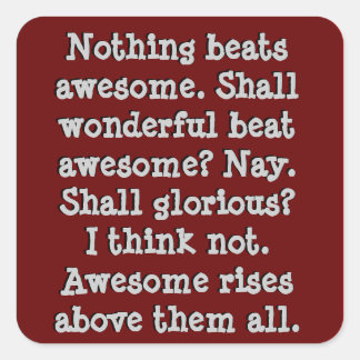 Adesivo Quadrado Sticker Incrível