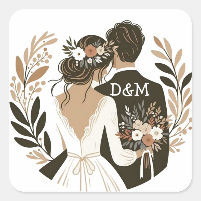 Adesivo Quadrado Sticker “Mariés“ (Frente)