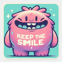 Sticker monstre “Keep the smile“