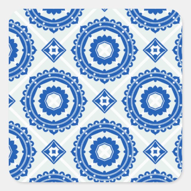 Adesivo Quadrado Sticker Moroccan Zelij* Ceramic (Frente)