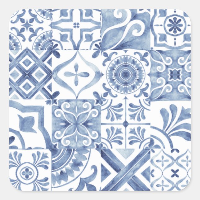 Adesivo Quadrado Sticker Moroccan Zelij* Ceramic (Frente)