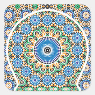 Adesivo Quadrado Sticker no estilo marroquino
