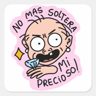 Adesivo Quadrado Sticker No mas soltera mi precioso! EDIFICATURAS 
