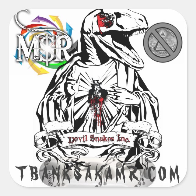 Adesivo Quadrado Sticker Pack - Equipe da Rua M$R (Frente)