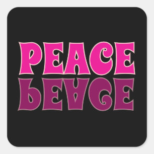 Adesivo Quadrado Sticker "Paz"