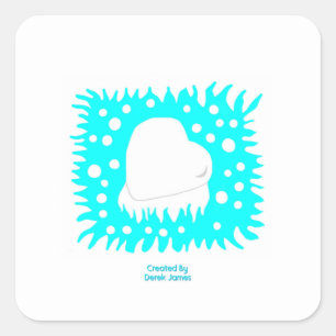 Adesivo Quadrado Sticker Praça do Coração da Neve de inverno