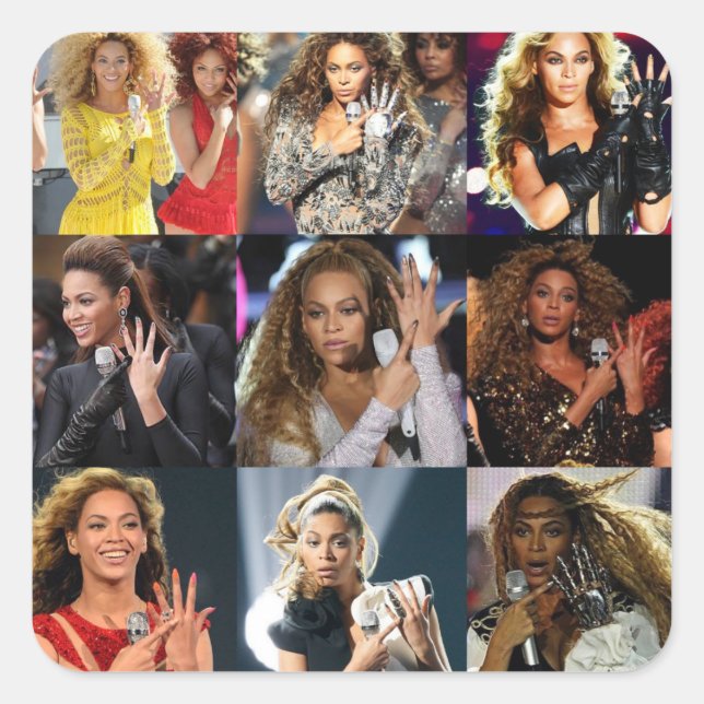 Adesivo Quadrado Sticker 'Put a Ring on it' - Beyoncé (Frente)