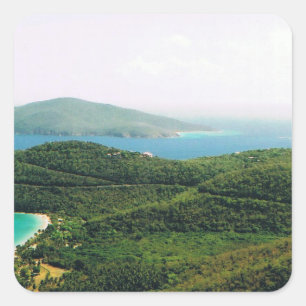 Adesivo Quadrado Sticker quadrado com cena de Thomas Island Santo