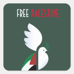 Adesivo Quadrado Sticker Quadrado da Palestina Livre   Solidariedad