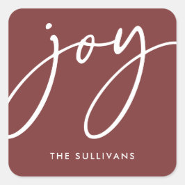 Adesivo Quadrado Sticker Red Minimalist Joy Holiday