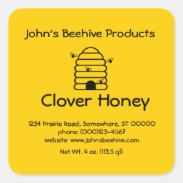 Adesivo Quadrado Sticker (sq) - Pular com abelhas