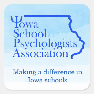 Adesivo Quadrado Stickers Association de psicólogos da Iowa School