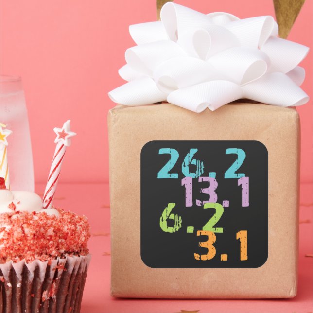 Adesivo Quadrado Stickers de distâncias de corredor (Festa)