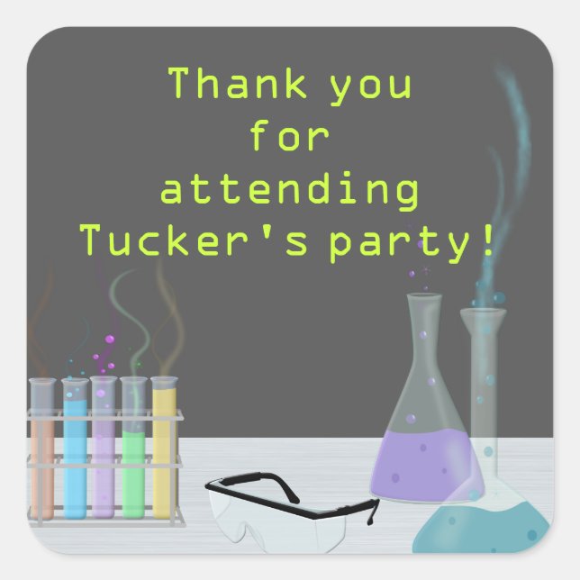 Adesivo Quadrado Stickers do Partido da Ciência (Frente)