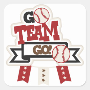 Adesivo Quadrado Stickers/Equipe de baseball Ir