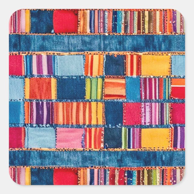 Adesivo Quadrado Stickers for Kids' Party (Frente)