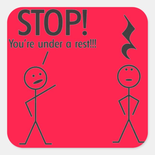 Adesivo Quadrado Stickers for Musicians (Frente)