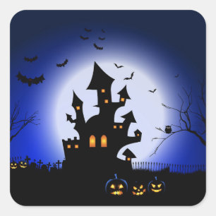 Adesivo Quadrado Stickers Halloween