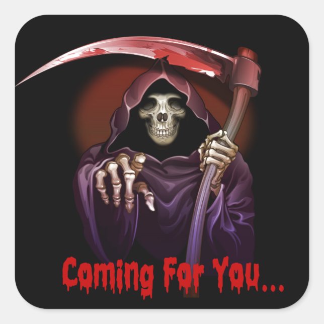 Adesivo Quadrado Stickers Halloween (Frente)