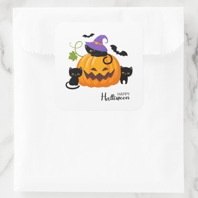 Adesivo Quadrado Stickers Halloween (Bolsa)