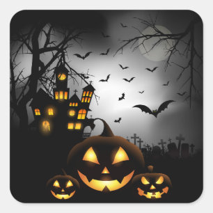 Adesivo Quadrado Stickers Halloween