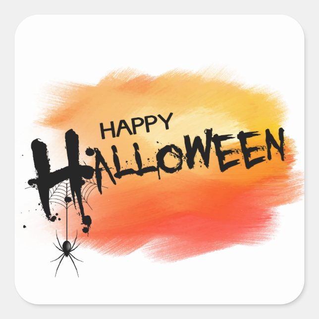 Adesivo Quadrado Stickers Halloween (Frente)