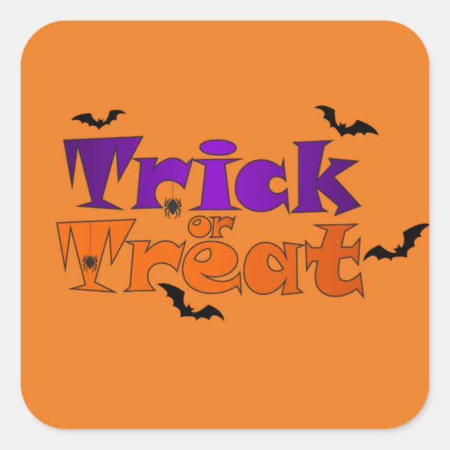 Adesivo Quadrado Stickers Halloween (Frente)