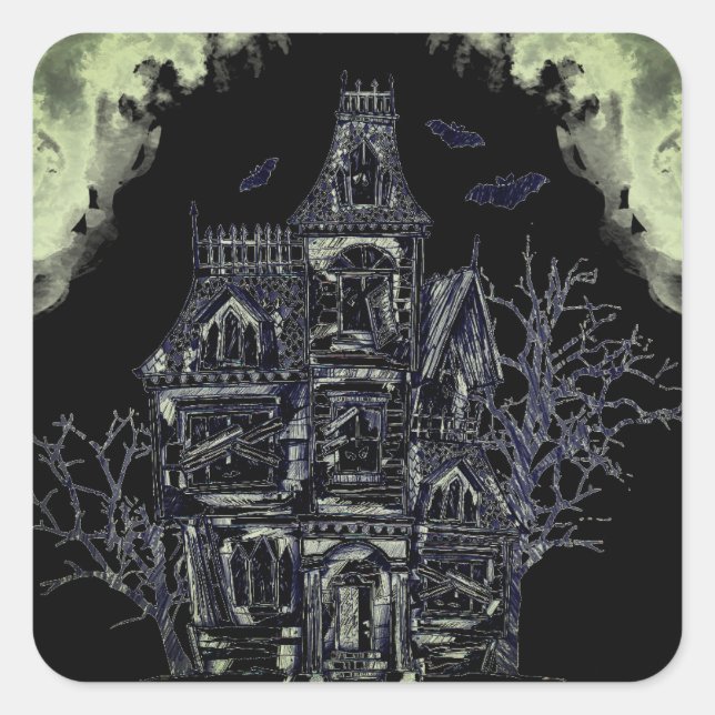 Adesivo Quadrado Stickers Halloween (Frente)