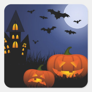 Adesivo Quadrado Stickers Halloween