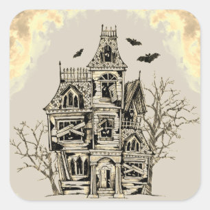 Adesivo Quadrado Stickers Halloween