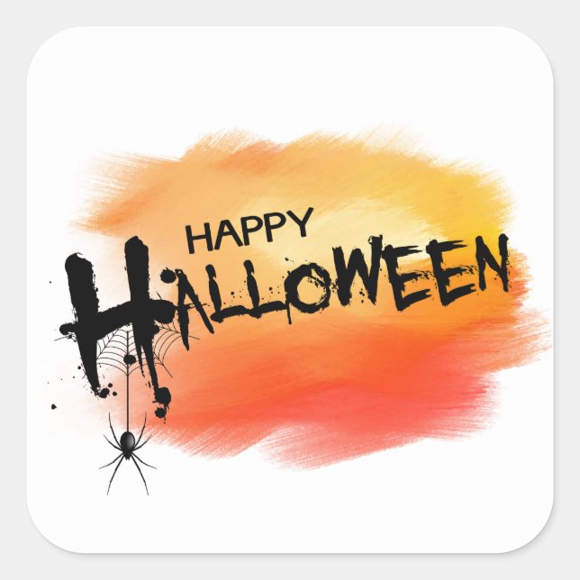 Adesivo Quadrado Stickers Halloween (Frente)