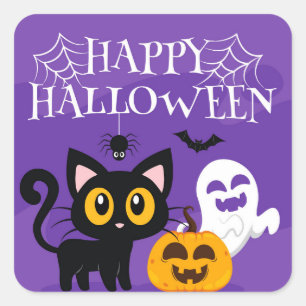 Adesivo Quadrado Stickers Halloween