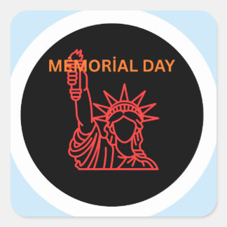Adesivo Quadrado Stickers mémorial day 
